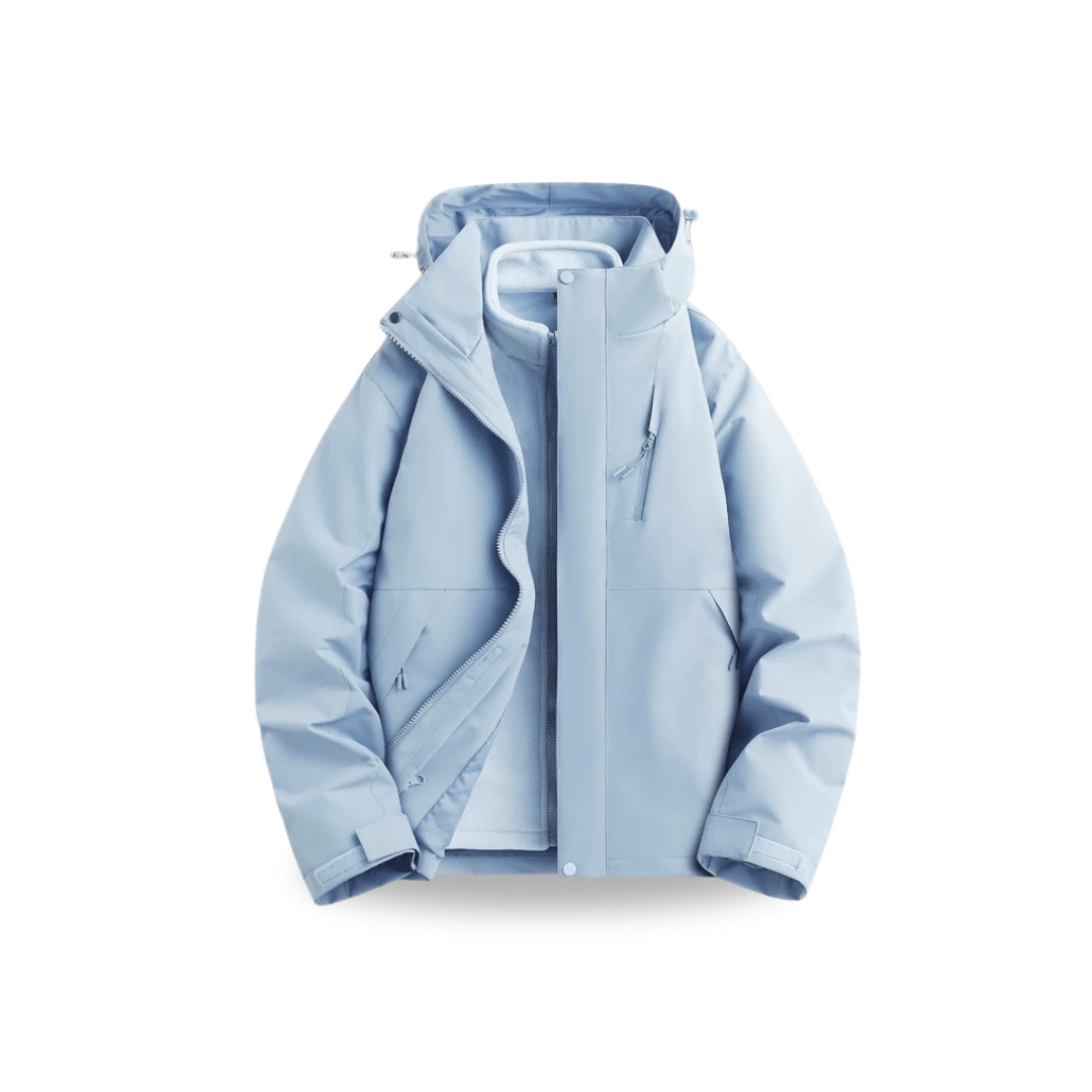 Veste De Pluie Femme 3 En 1 Imperméable Doublure Polaire Amovible