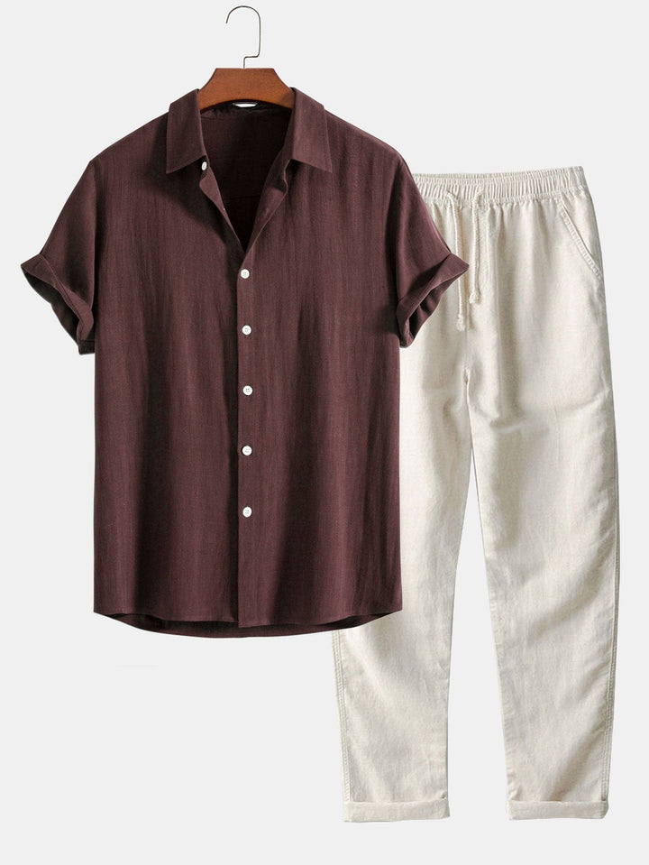 Alain | Ensemble chemise et pantalon décontracté pour hommes