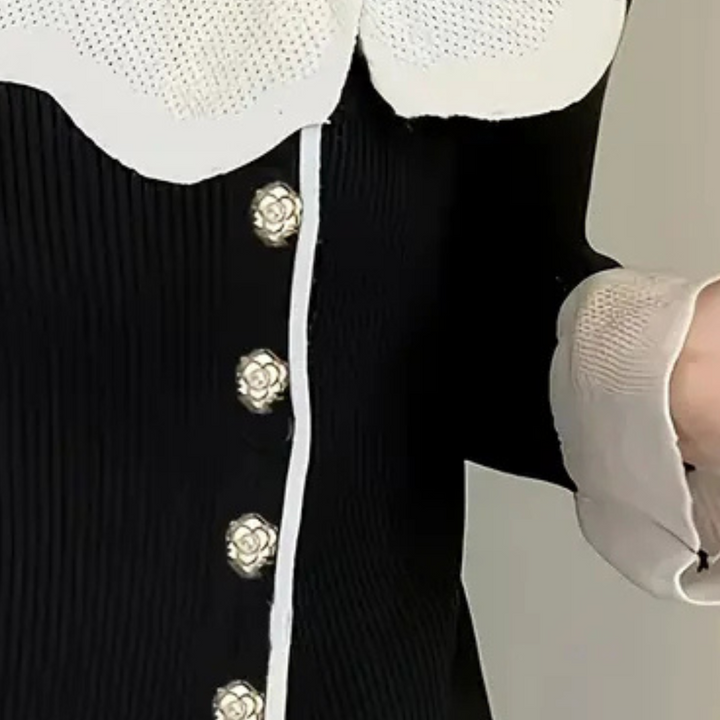 CHARNITA - Pull Raffiné à Col pour Femmes