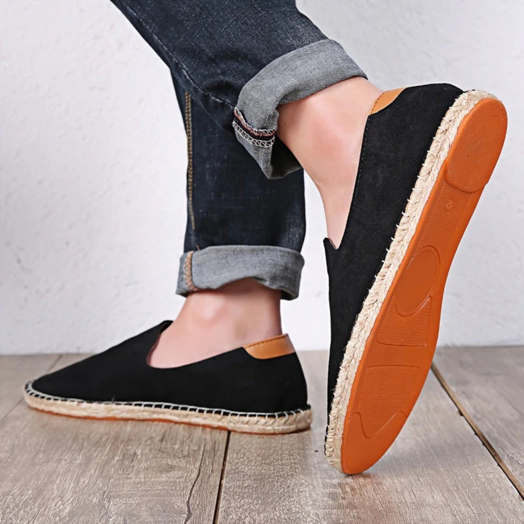 Espadrilles Émilien pour homme en toile respirante, semelle légère et souple, modèle estival adapté aux sorties décontractées.
