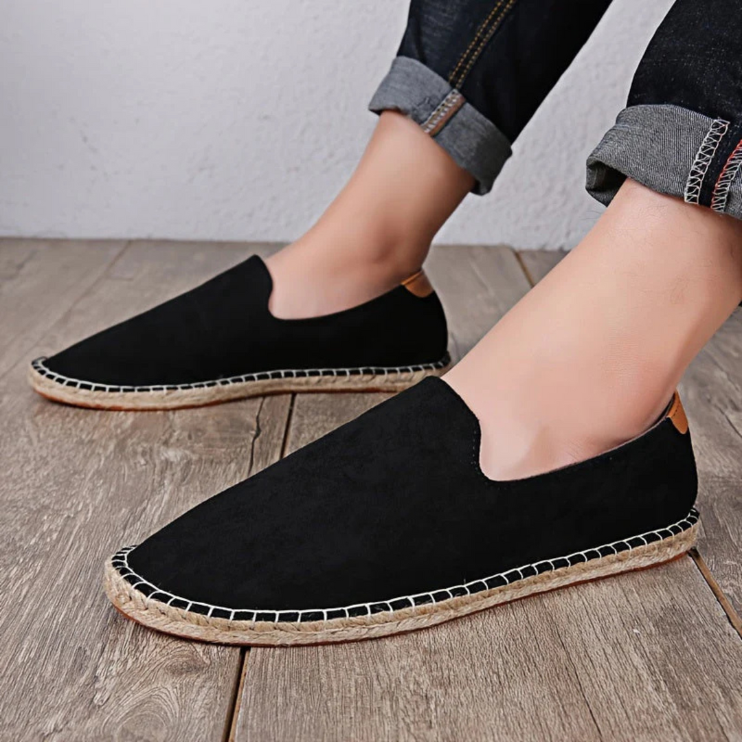 Espadrilles Émilien pour homme en toile respirante, semelle légère et souple, modèle estival adapté aux sorties décontractées.