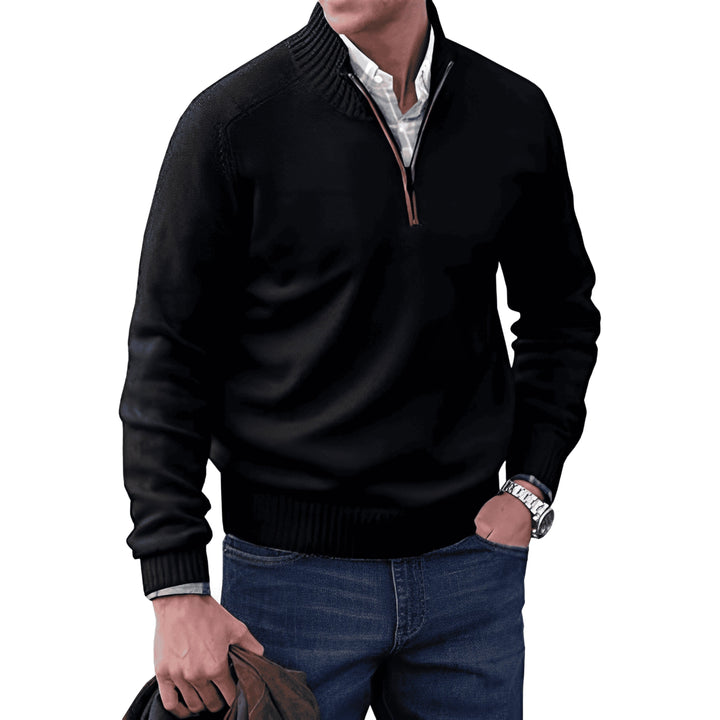 Pull d’Hiver Homme en Maille Chaude Zippé