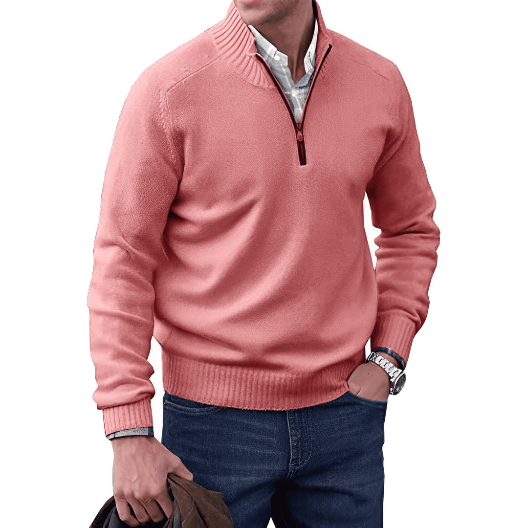 Pull d’Hiver Homme en Maille Chaude Zippé