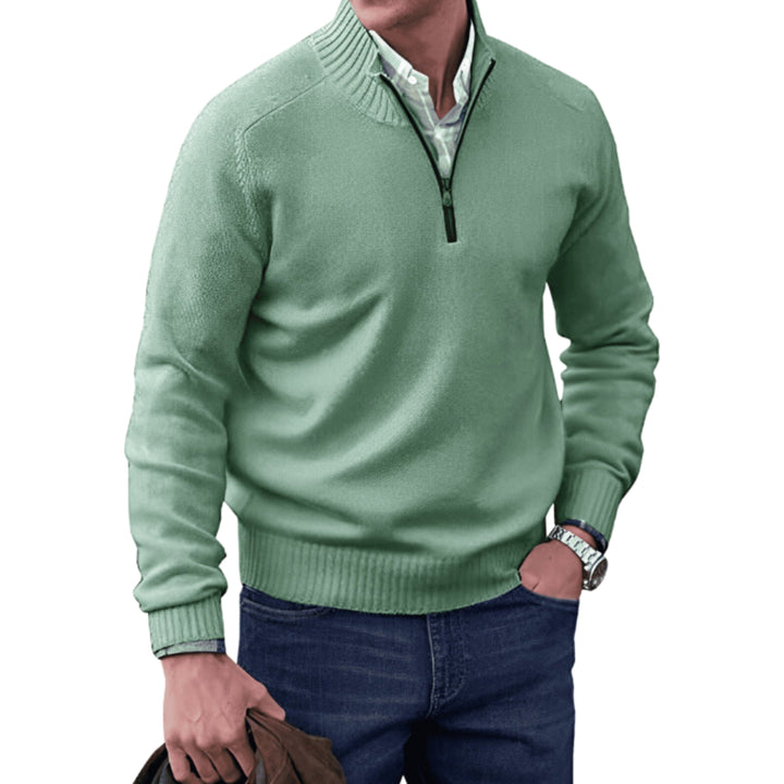 Pull d’Hiver Homme en Maille Chaude Zippé