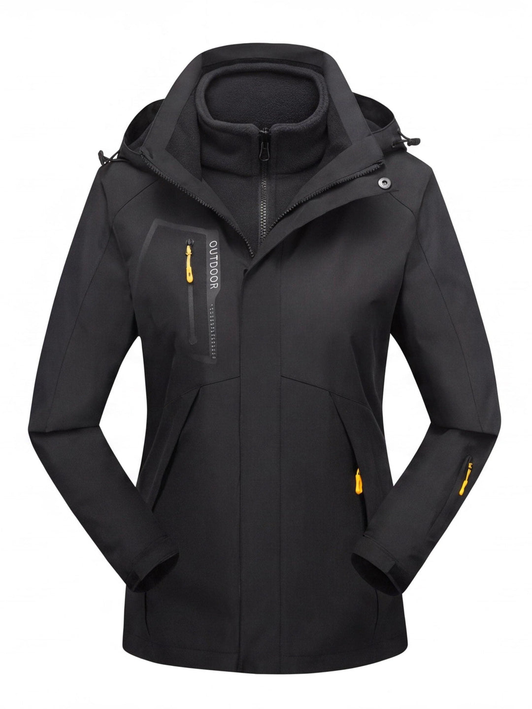 Veste De Randonnée Femme 3 En 1 Modulable Avec Polaire Amovible Et Capuche
