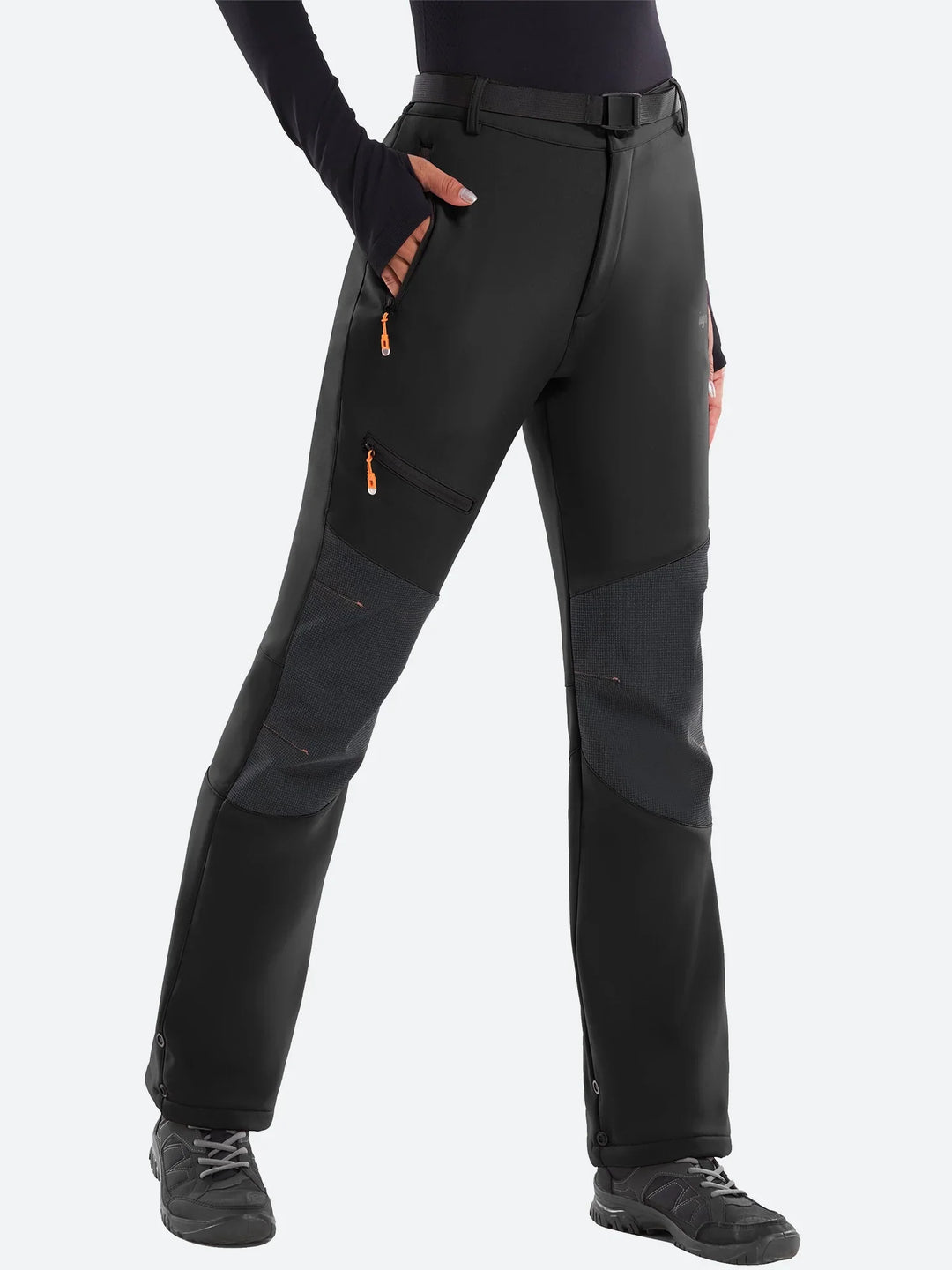 Pantalon De Ski Femme Doublé Polaire Imperméable Genoux Renforcés