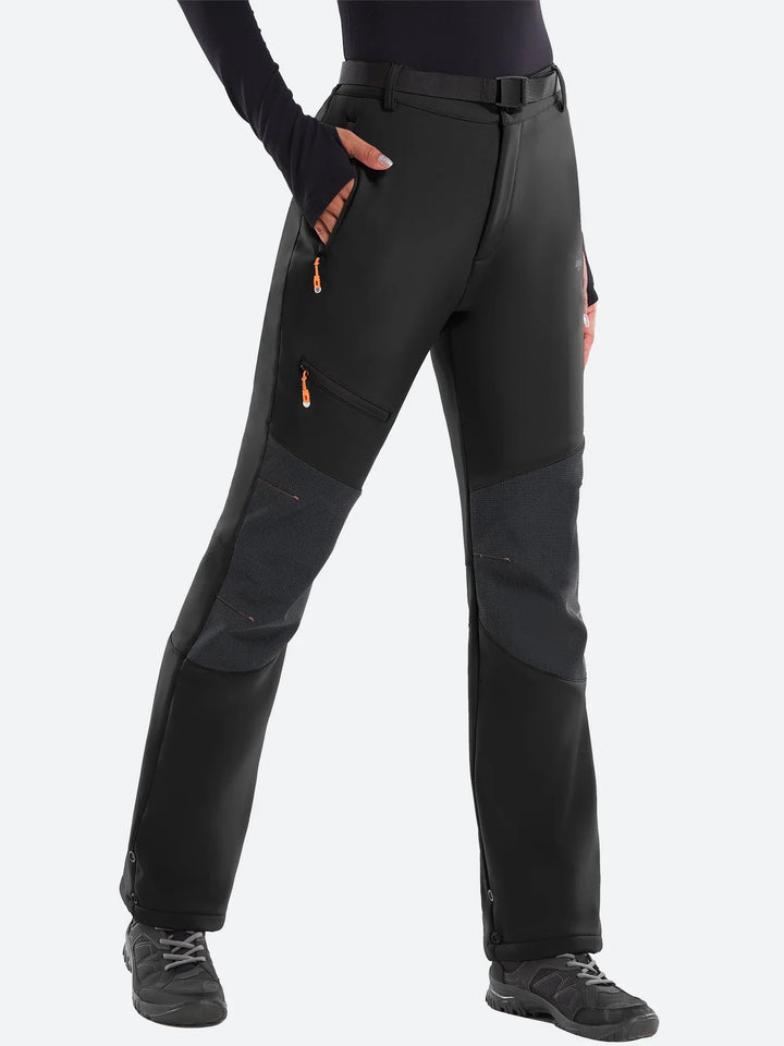Pantalon De Ski Femme Doublé Polaire Imperméable Genoux Renforcés