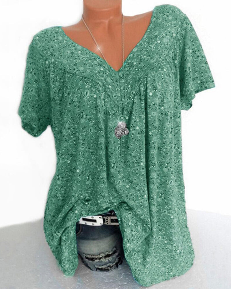 Liora | Blouse fleurie à col en V pour femmes