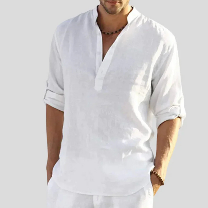 François | Chemise Henley décontractée pour hommes