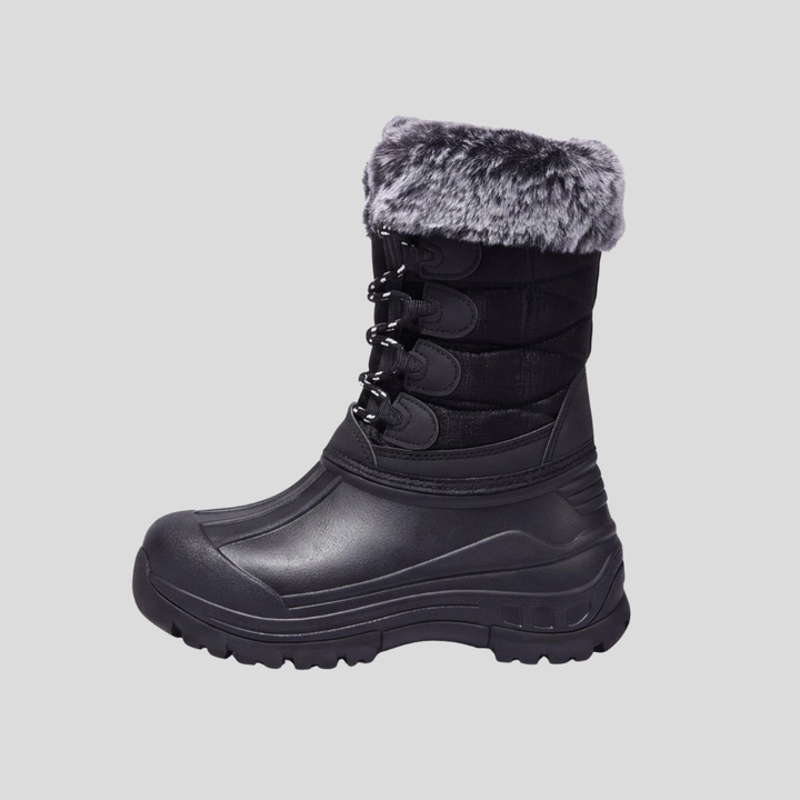 Bottes De Randonnée Femme Imperméables Doublure Polaire Et Col Fausse Fourrure