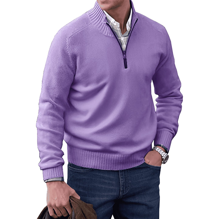 Pull d’Hiver Homme en Maille Chaude Zippé