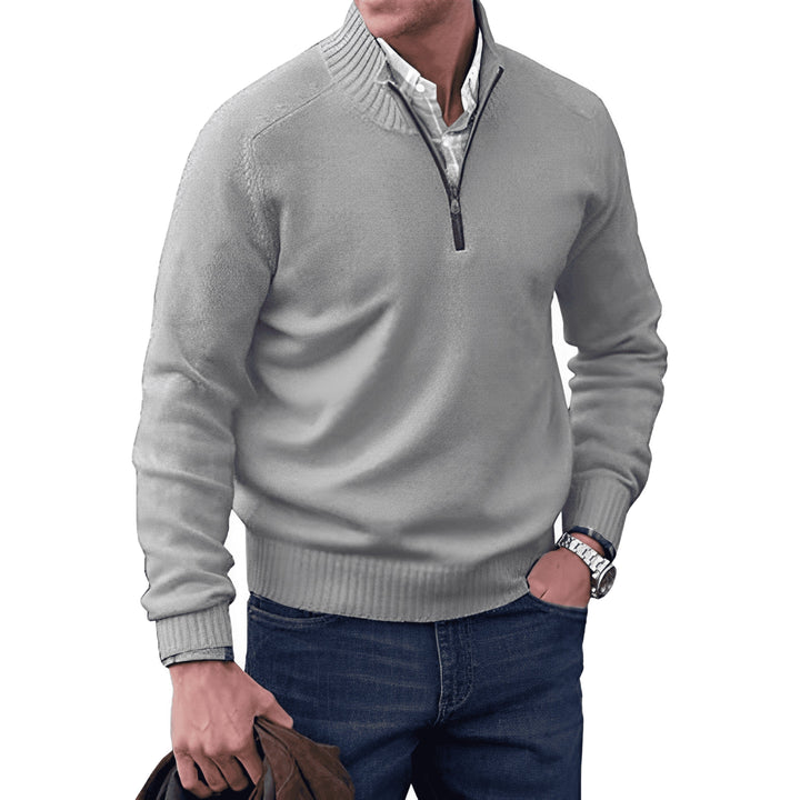 Pull d’Hiver Homme en Maille Chaude Zippé