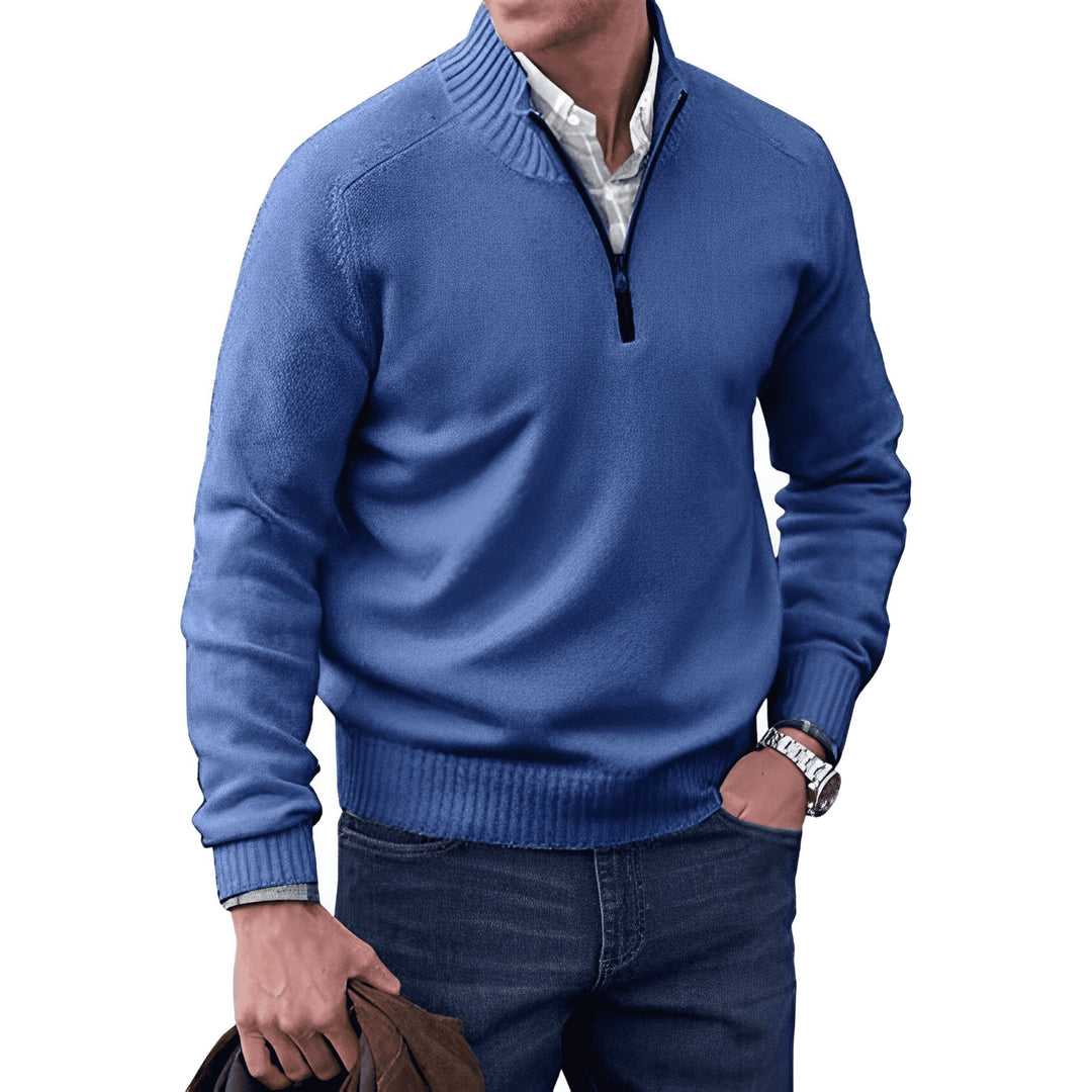 Pull d’Hiver Homme en Maille Chaude Zippé