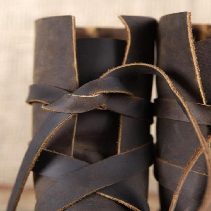 Bottines Femme Lacées Plate Semelle Fine