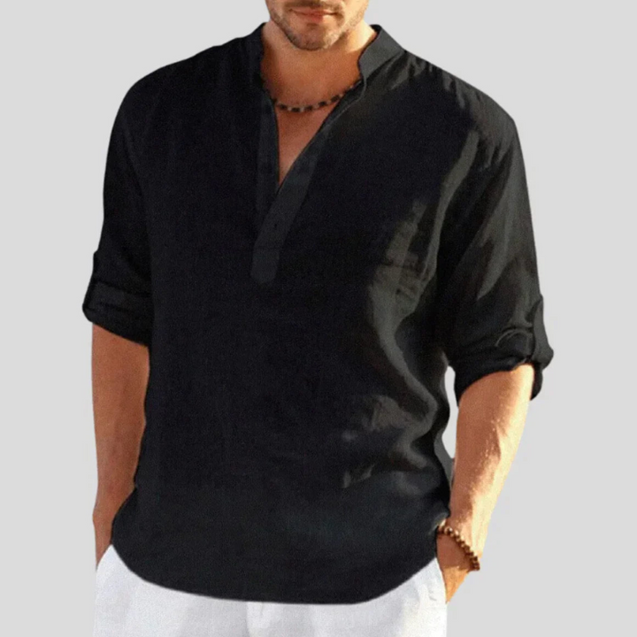 François | Chemise Henley décontractée pour hommes