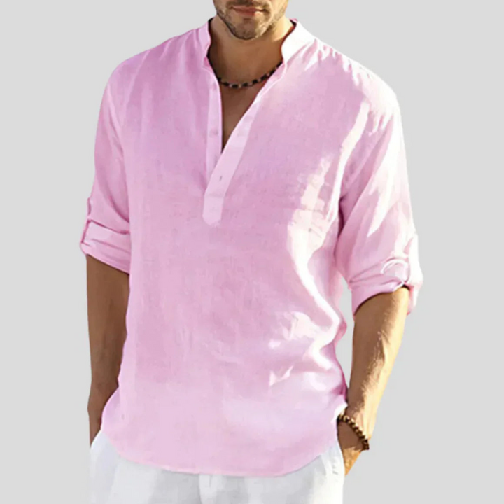 François | Chemise Henley décontractée pour hommes