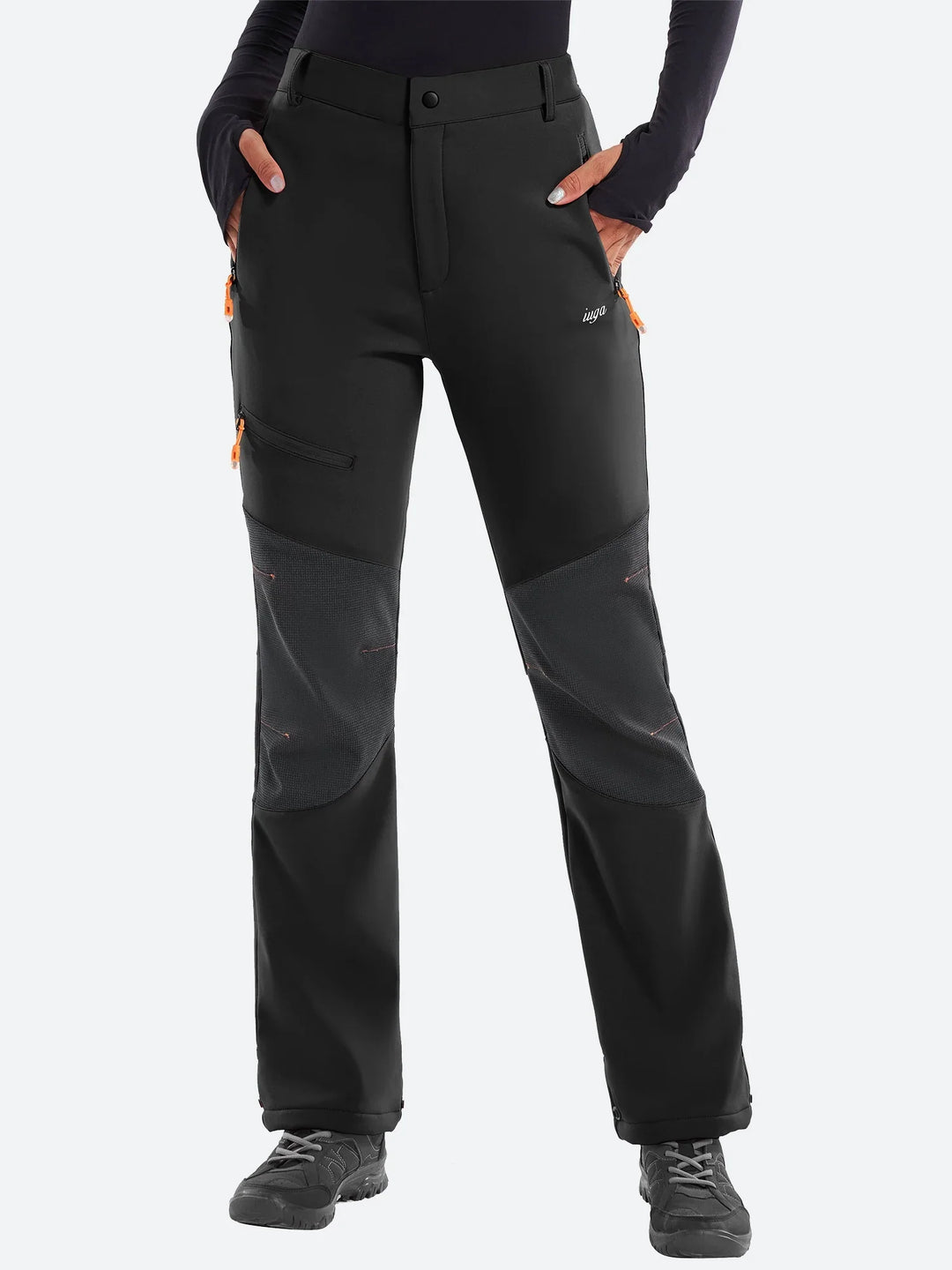 Pantalon De Ski Femme Doublé Polaire Imperméable Genoux Renforcés