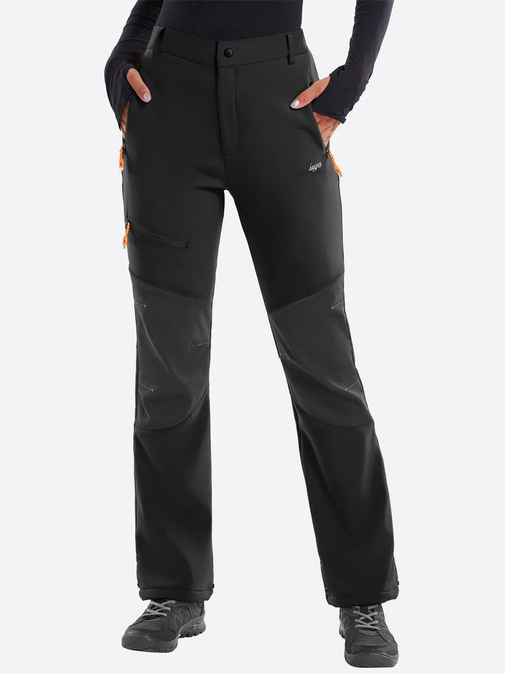 Pantalon De Ski Femme Doublé Polaire Imperméable Genoux Renforcés