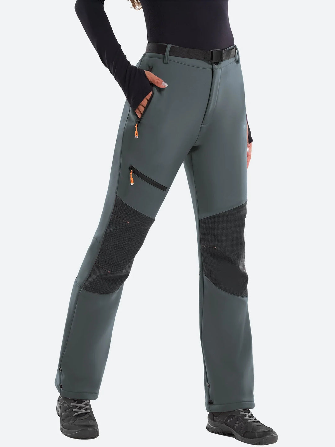 Pantalon De Ski Femme Doublé Polaire Imperméable Genoux Renforcés