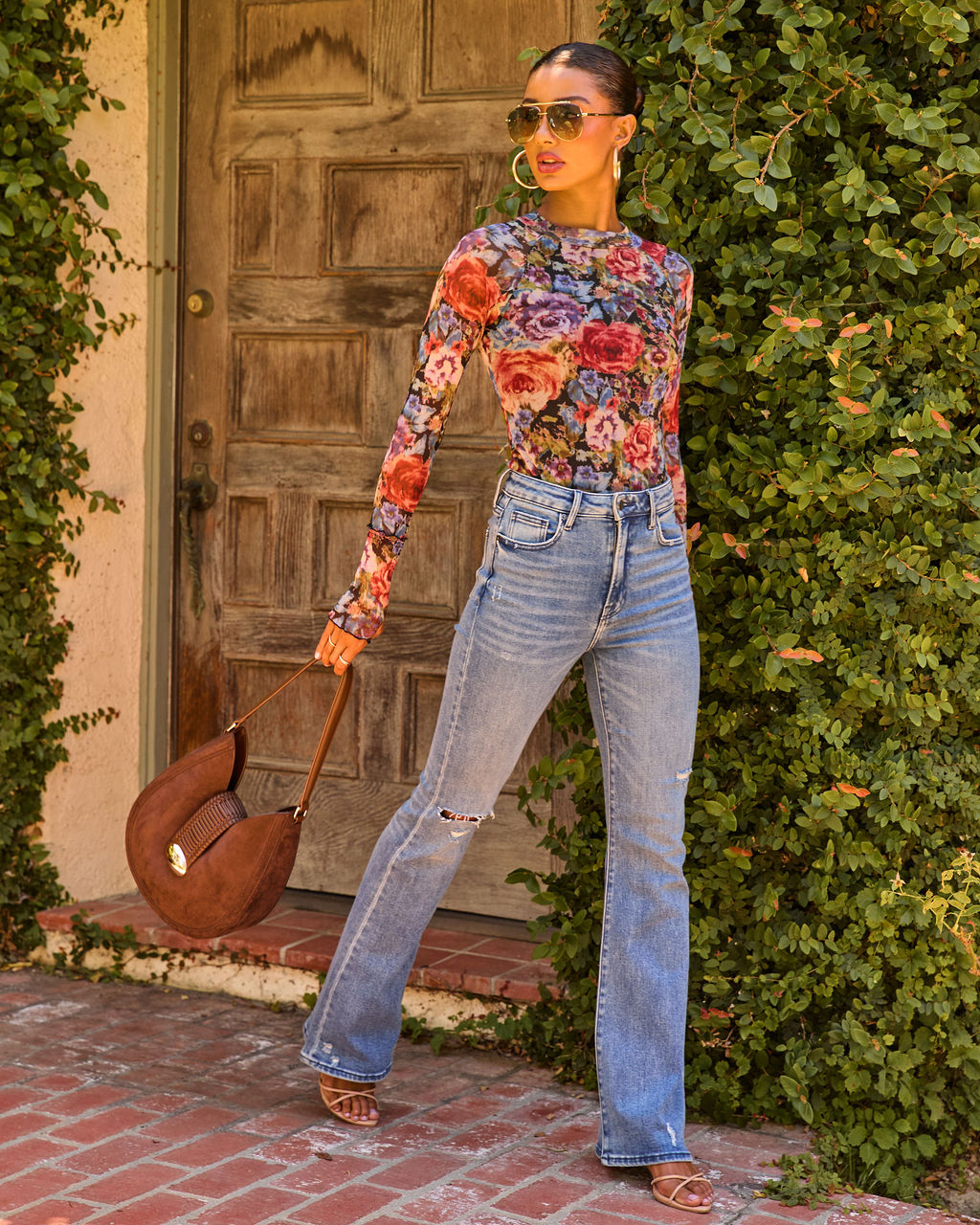 Jean Flare Femme Super Stretch Taille Haute
