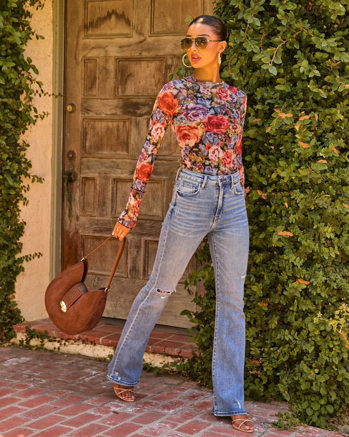 Jean Flare Femme Super Stretch Taille Haute