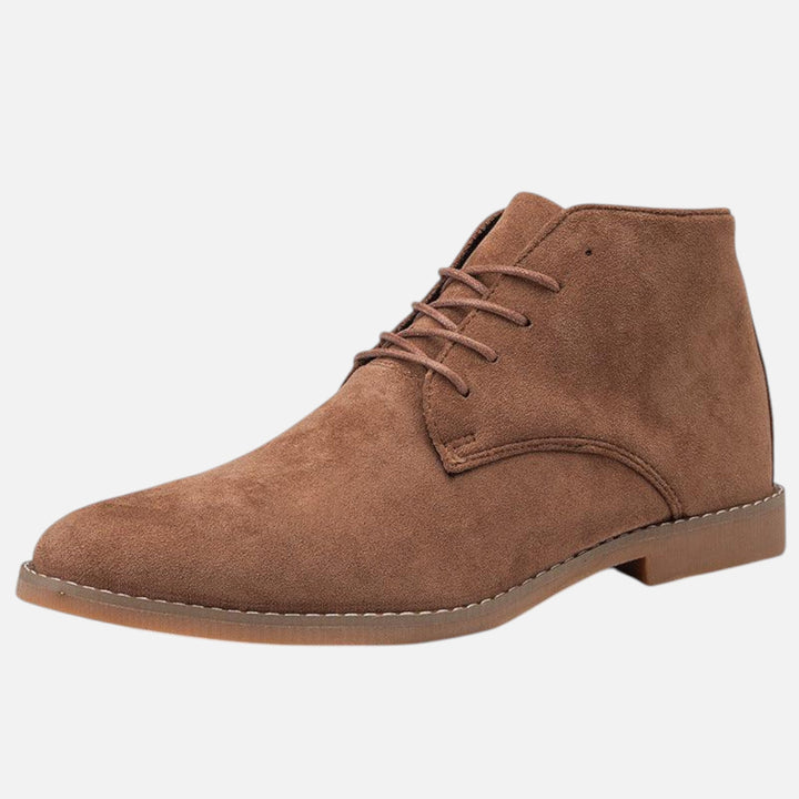 Bottines Chukka Homme en Daim à Lacets et Talon Bas