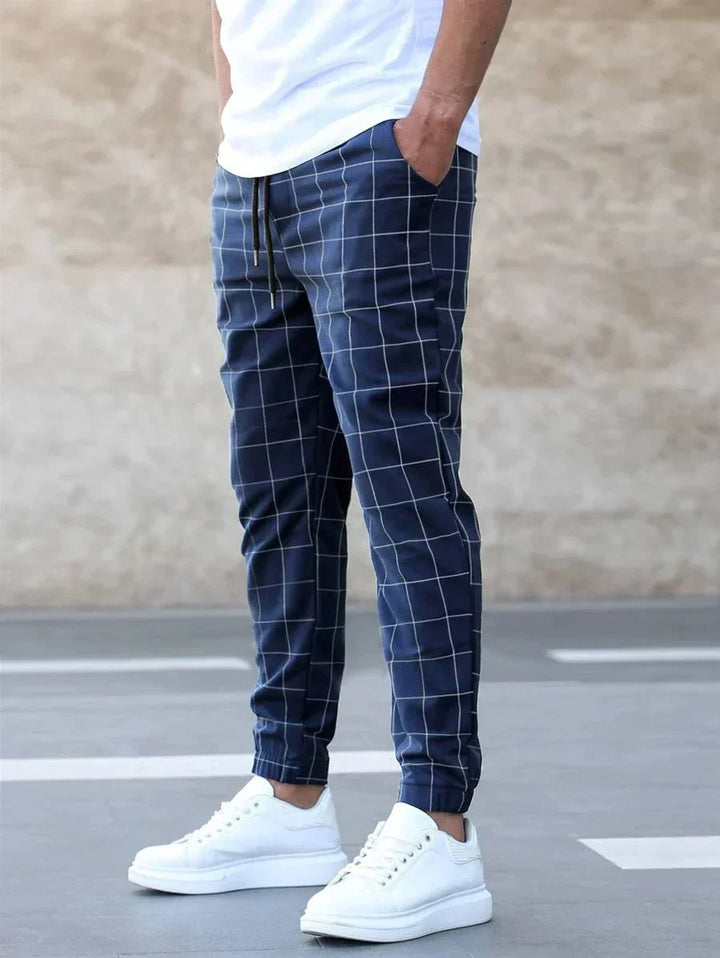 Michel | Pantalons modernes à carreaux pour hommes