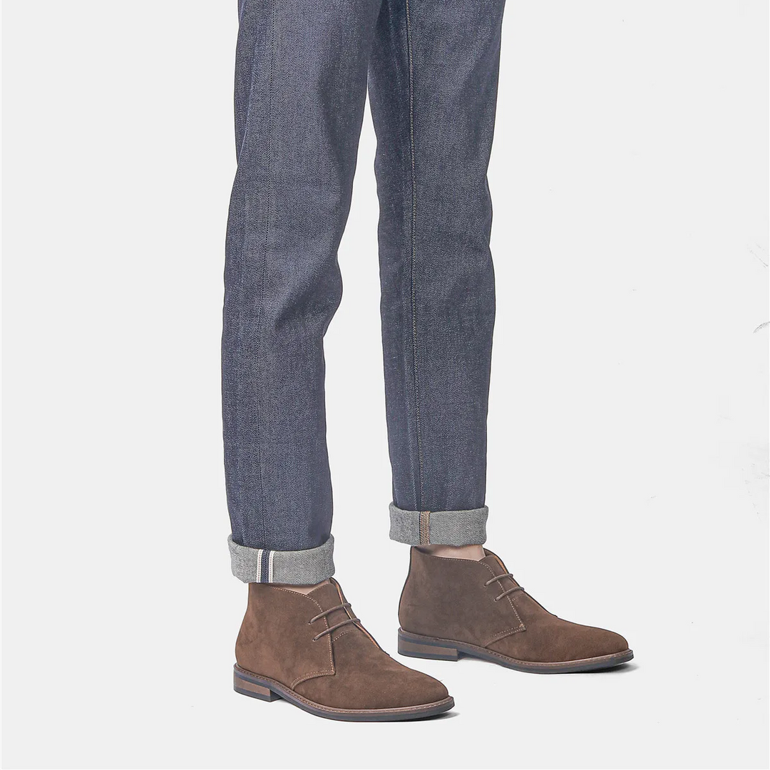 Bottines Homme Chukka en Daim à Lacets