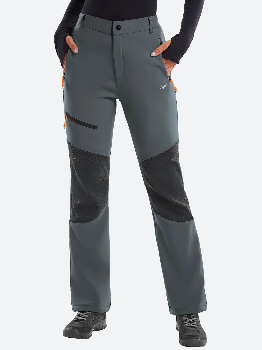 Pantalon De Ski Femme Doublé Polaire Imperméable Genoux Renforcés