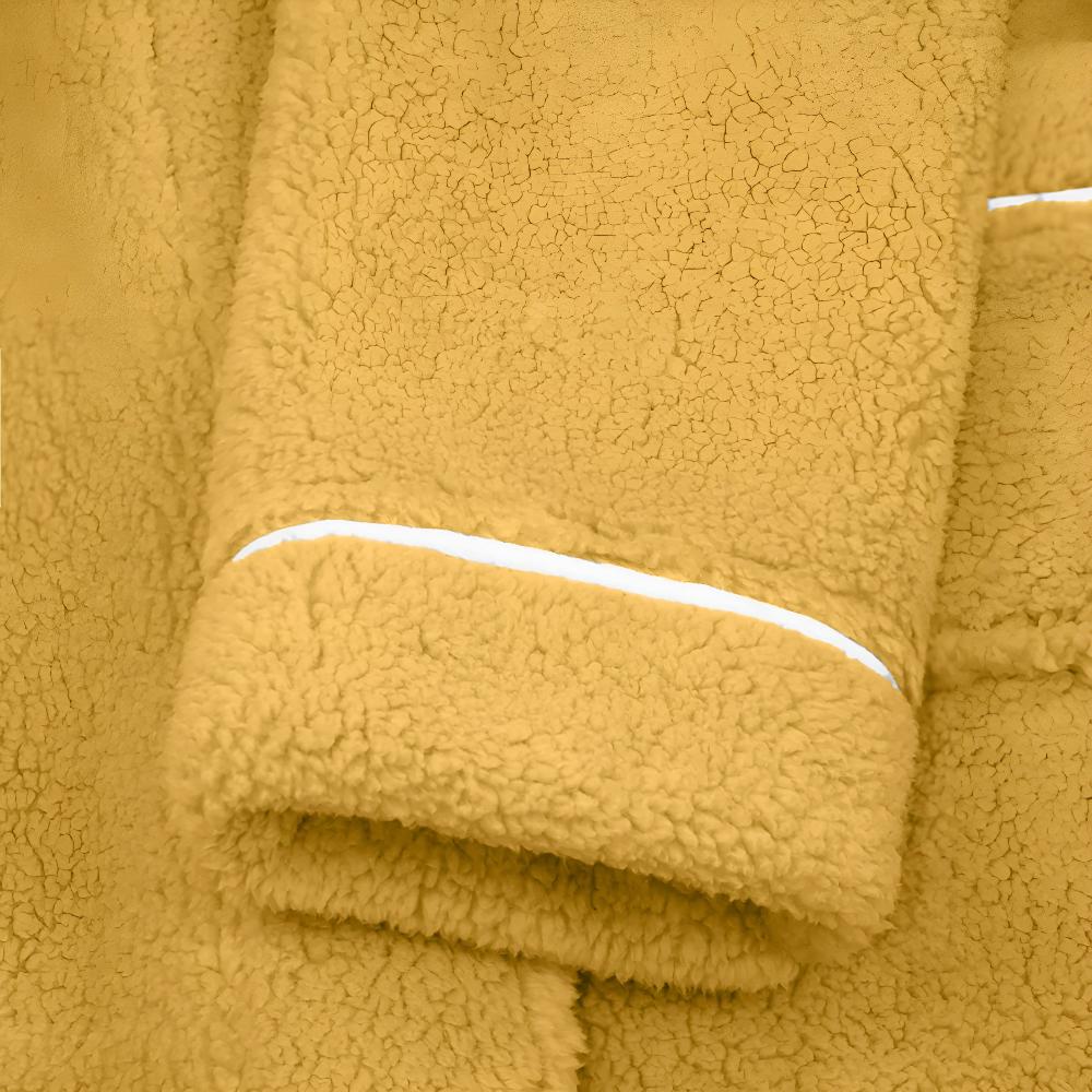 Peignoir Unisexe en Sherpa à Col Châle et Ceinture Ajustable