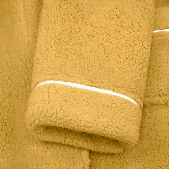 Peignoir Unisexe en Sherpa à Col Châle et Ceinture Ajustable
