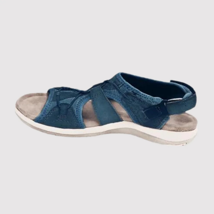 Sandales Ophélie pour femme à bout ouvert et semelle flexible, design aéré idéal pour les journées d'été et promenades estivales.