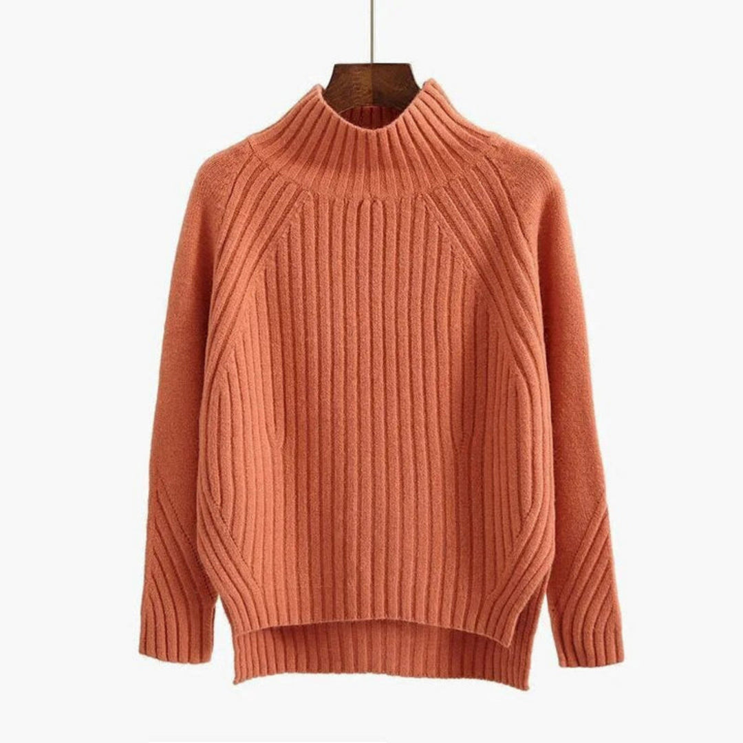 Pull Femme Col Roulé en Maille Douce