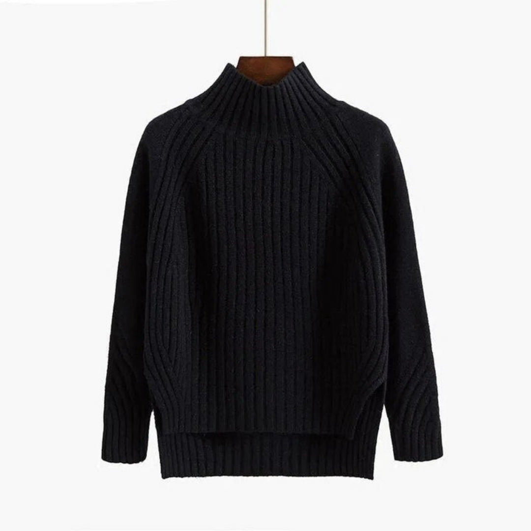 Pull Femme Col Roulé en Maille Douce