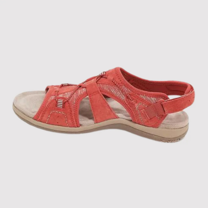Sandales Ophélie pour femme à bout ouvert et semelle flexible, design aéré idéal pour les journées d'été et promenades estivales.