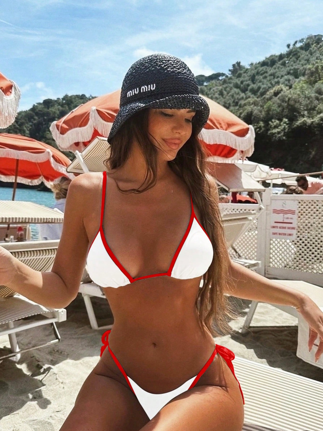 Bénédicte | Ensemble bikini triangle à nouer pour femmes