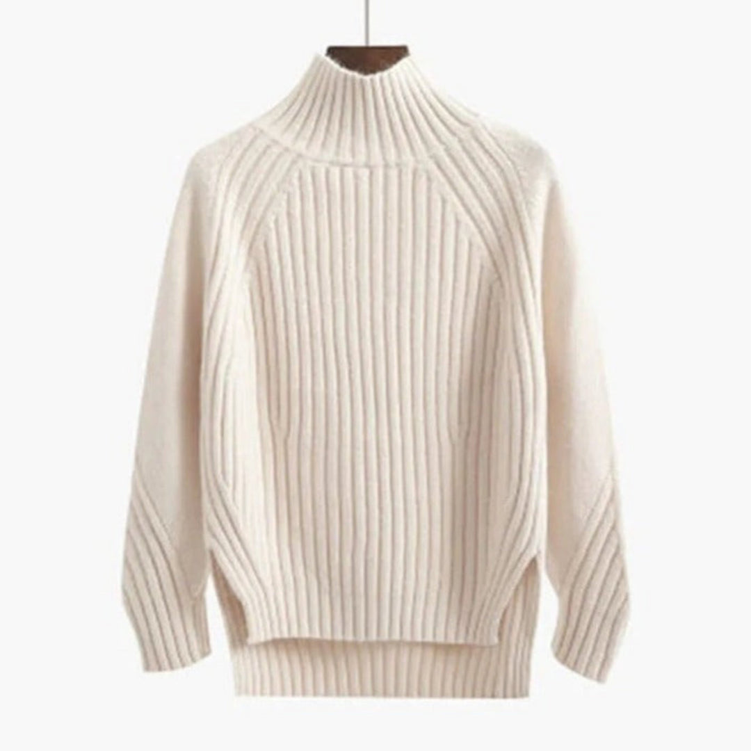 Pull Femme Col Roulé en Maille Douce