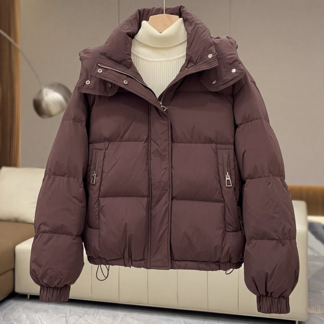 Doudoune Matelassée Femme à Capuche Amovible