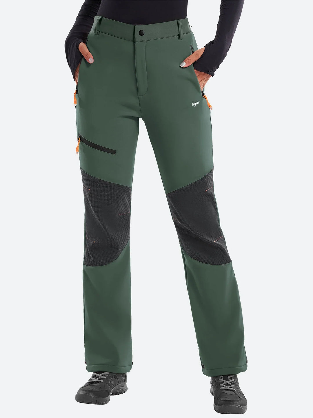 Pantalon De Ski Femme Doublé Polaire Imperméable Genoux Renforcés