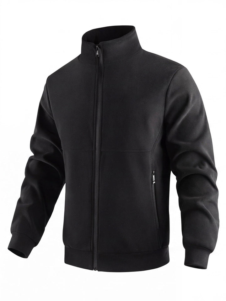 Veste Chauffante Homme USB À 8 Zones Doublure Polaire Et Col Montant