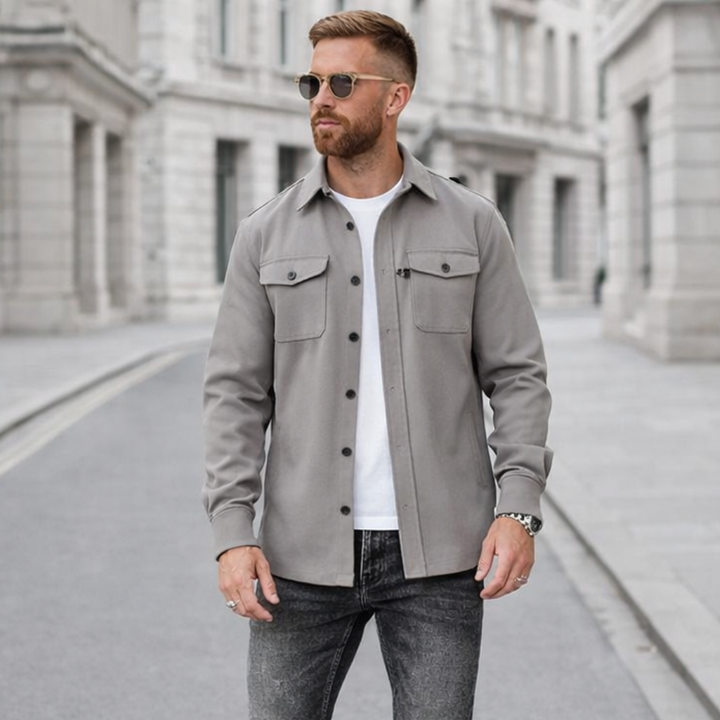 Surchemise Boutonnée à Poches Poitrine pour Homme