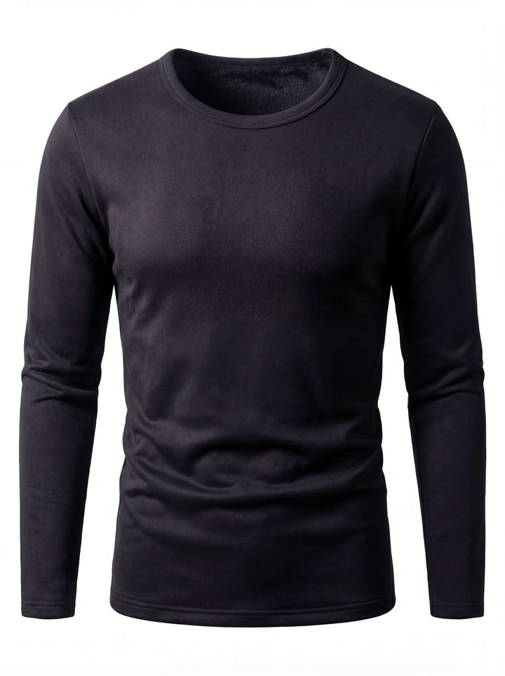 Sous Couche Homme Col Rond Doublure Polaire Manches Longues
