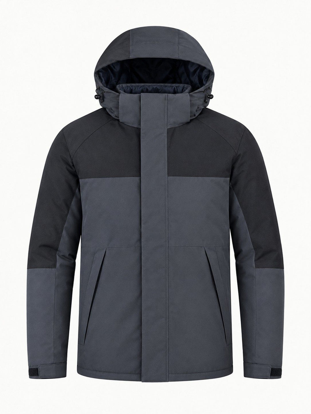 Veste De Randonnée Homme Isolante À Capuche Et Col Haut Fermeture Tempête