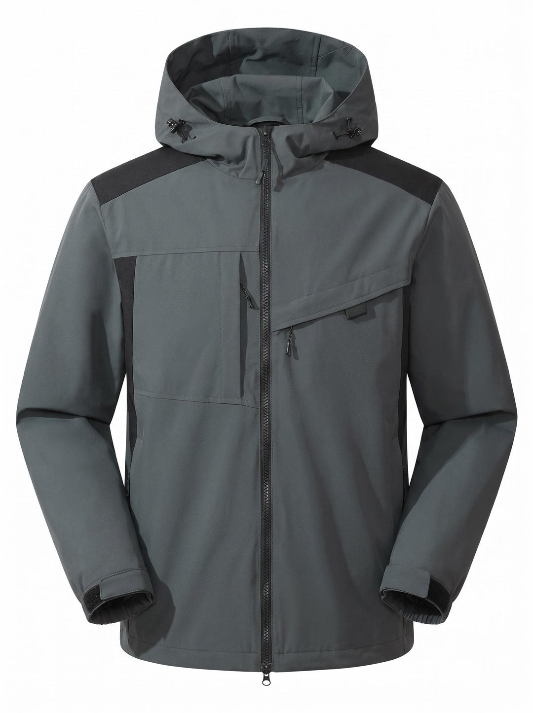 Veste Imperméable Homme 8000mm Randonnée À Capuche Réglable Et Coupe Vent