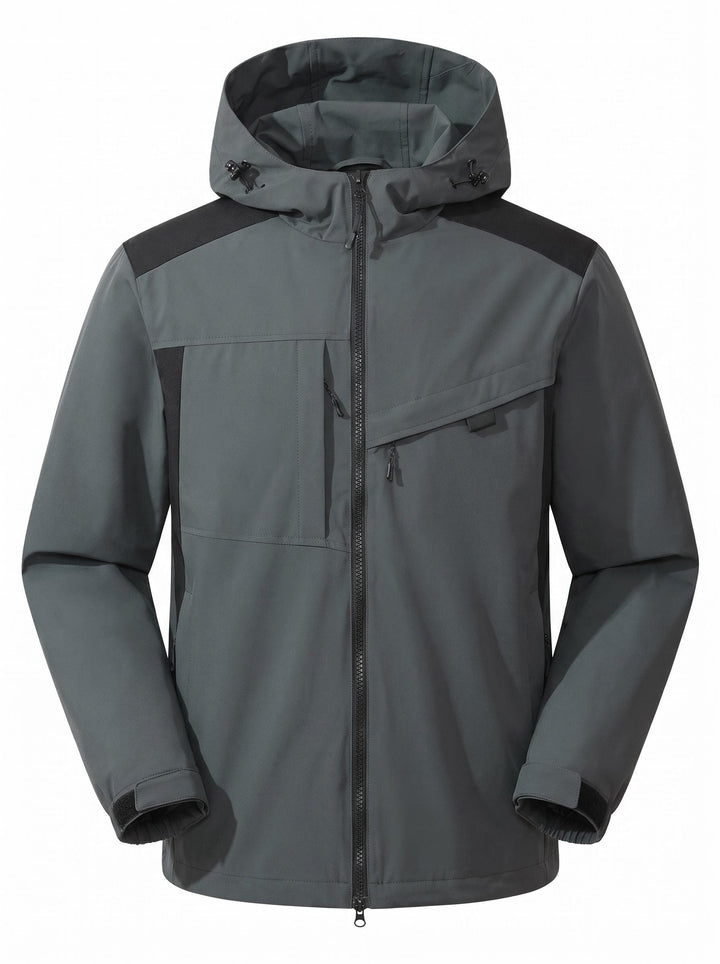 Veste Imperméable Homme 8000mm Randonnée À Capuche Réglable Et Coupe Vent