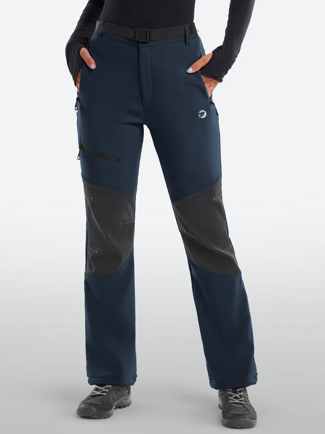 Pantalon De Ski Femme Doublé Polaire Imperméable Genoux Renforcés