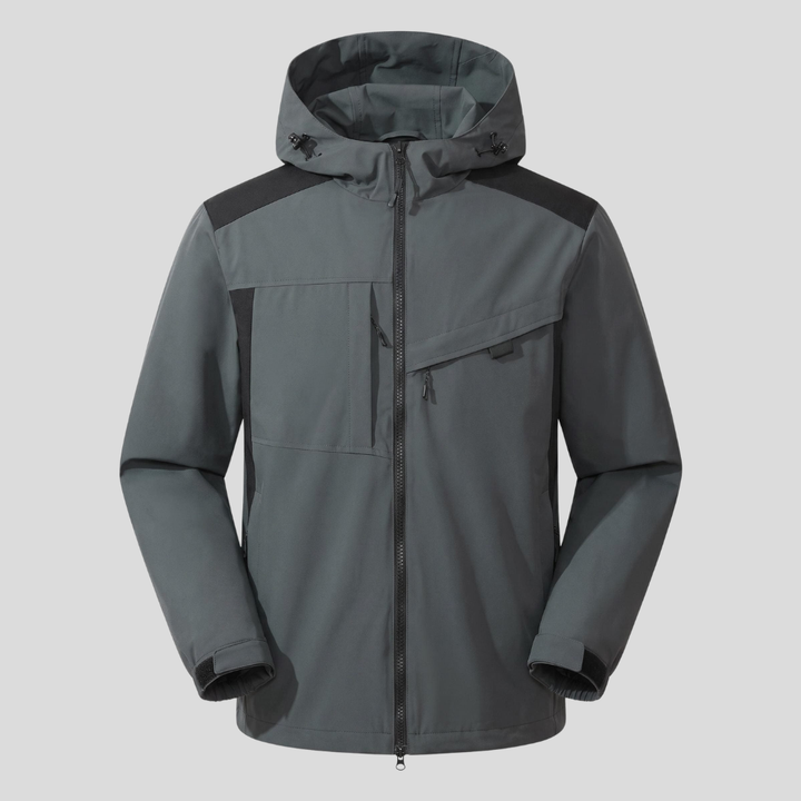 Veste Imperméable Homme 8000mm Randonnée À Capuche Réglable Et Coupe Vent