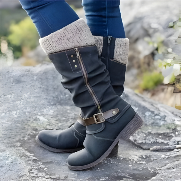 Bottes Orthopédiques Femme avec Doublure Thermique, Soutien de la Voûte Plantaire et Semelle Antidérapante