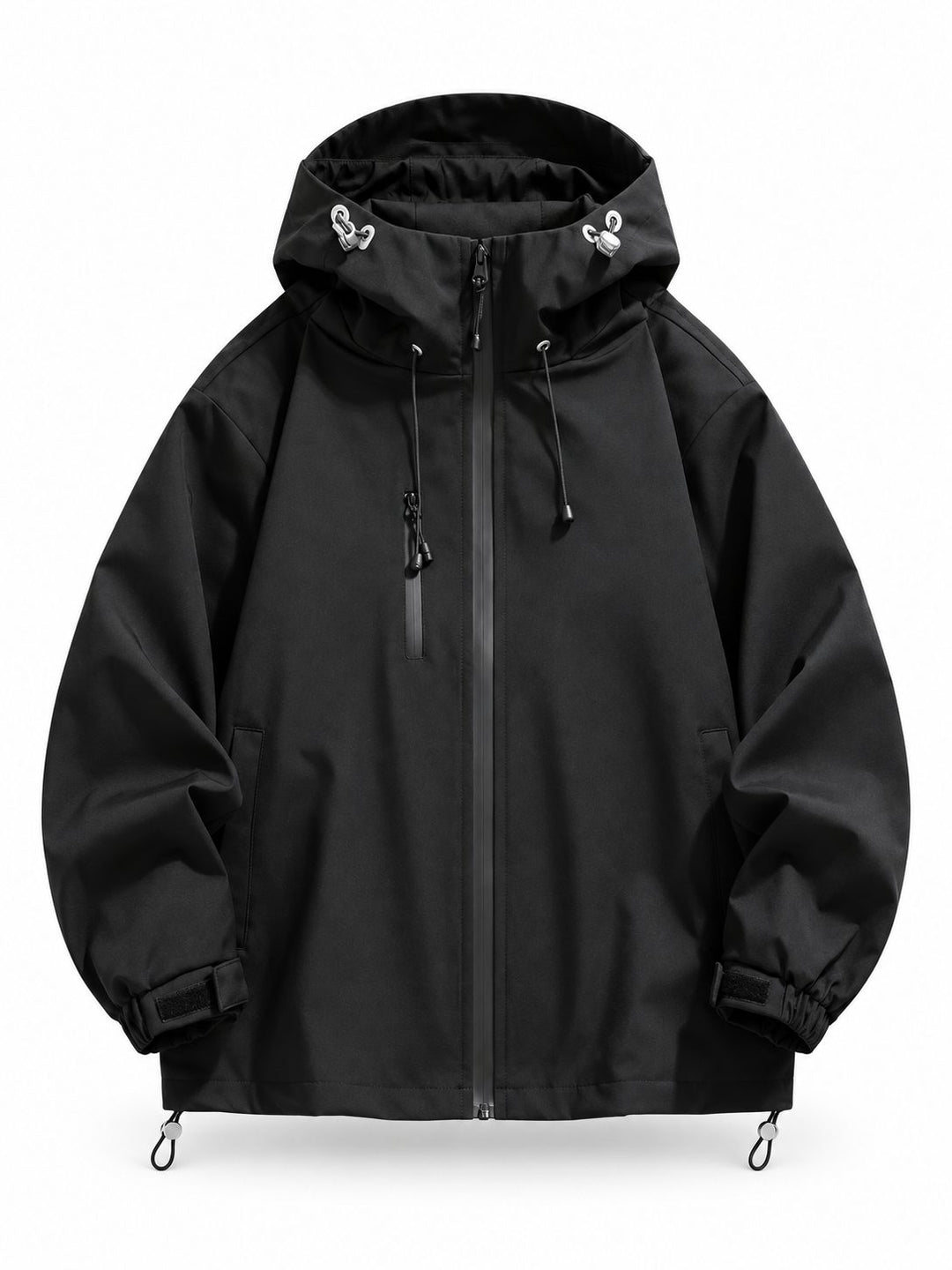Veste De Randonnée Homme 3 Couches Ajustable Capuche Et Poches Zippées