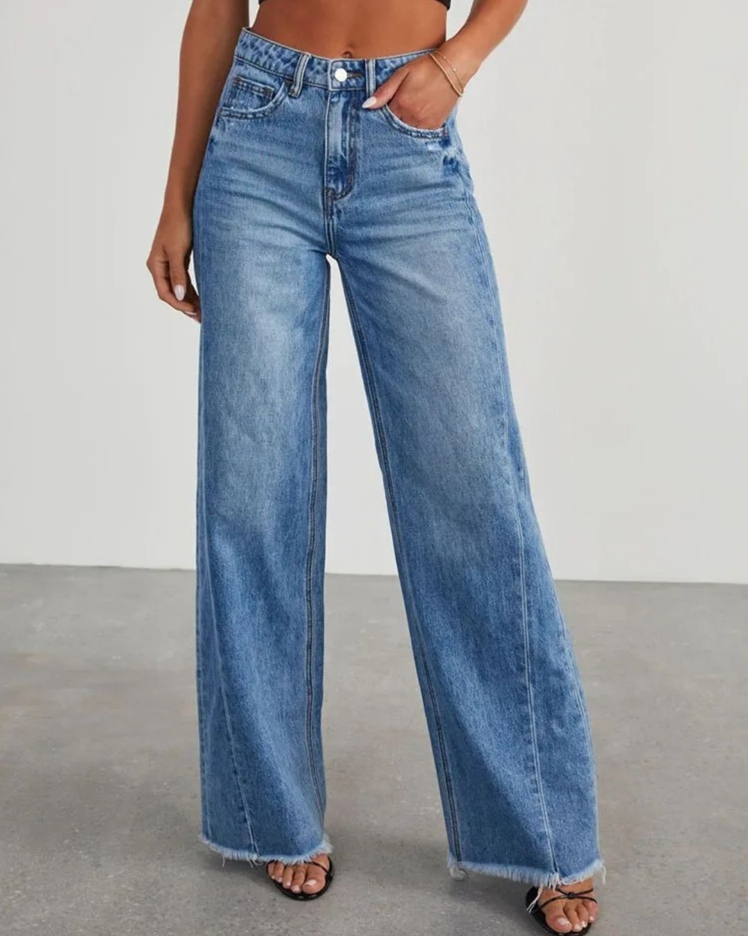 Thérèse | Pantalon en denim à taille haute pour femmes